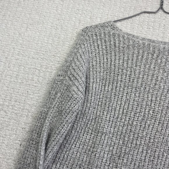 JDY Jacqueline De young Crochet knitted long sleeve Light Grey Jumper Women Sz S - Picture 14 of 15